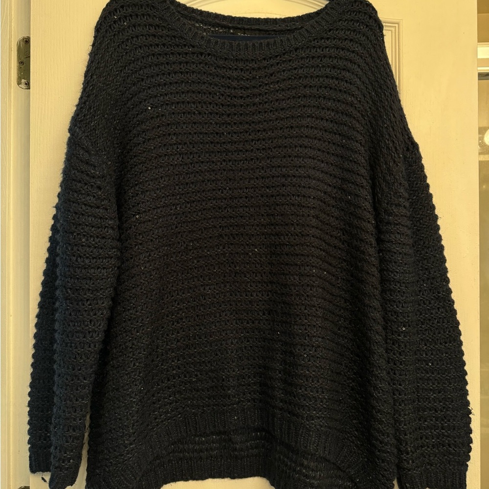 Topshop navy sparkle sweater